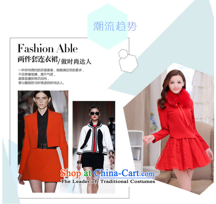 The United States is of autumn and winter clothing marriages short skirt wedding dresses, bows to the door to a long-sleeved red two sets of replacing skirt red L picture, prices, brand platters! The elections are supplied in the national character of distribution, so action, buy now enjoy more preferential! As soon as possible.