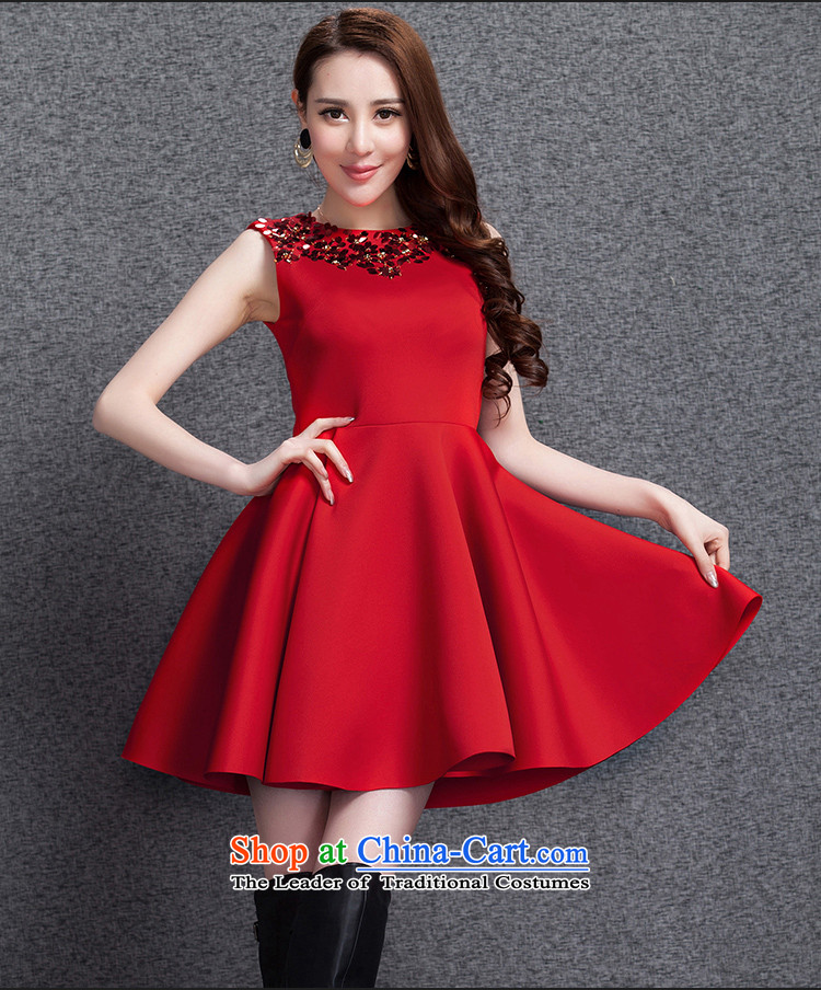 The United States was even smaller brides Connie 2015 annual service space cotton dress vest skirt larger autumn and winter dresses red S picture, prices, brand platters! The elections are supplied in the national character of distribution, so action, buy now enjoy more preferential! As soon as possible.