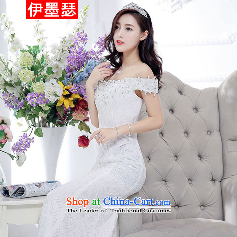 El ink Joseph 2015 Autumn, female decorated nightgown Korean long sleeveless bows services white , L'ink Joseph shopping on the Internet has been pressed.