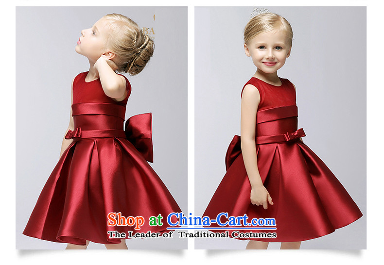 Time will serve bows Syrian children annual dress skirt girls princess skirt autumn red girls princess skirt Flower Girls dress dresses to live piano music services wine red 130CM photo, prices, brand platters! The elections are supplied in the national character of distribution, so action, buy now enjoy more preferential! As soon as possible.