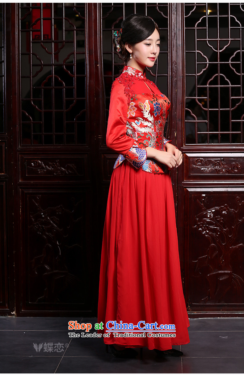 Butterfly Lovers 2015 Autumn New, wedding dresses red bows Tang dynasty service marriage two kits cheongsam dress red - pre-sale 7 day S pictures, prices, brand platters! The elections are supplied in the national character of distribution, so action, buy now enjoy more preferential! As soon as possible.