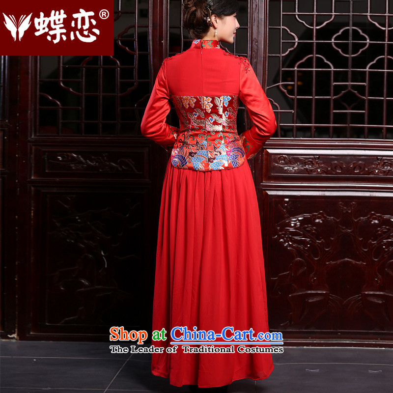 Butterfly Lovers 2015 Autumn New, wedding dresses red bows Tang dynasty service marriage two kits cheongsam dress red - pre-sale 7 days , Butterfly Lovers , , , shopping on the Internet