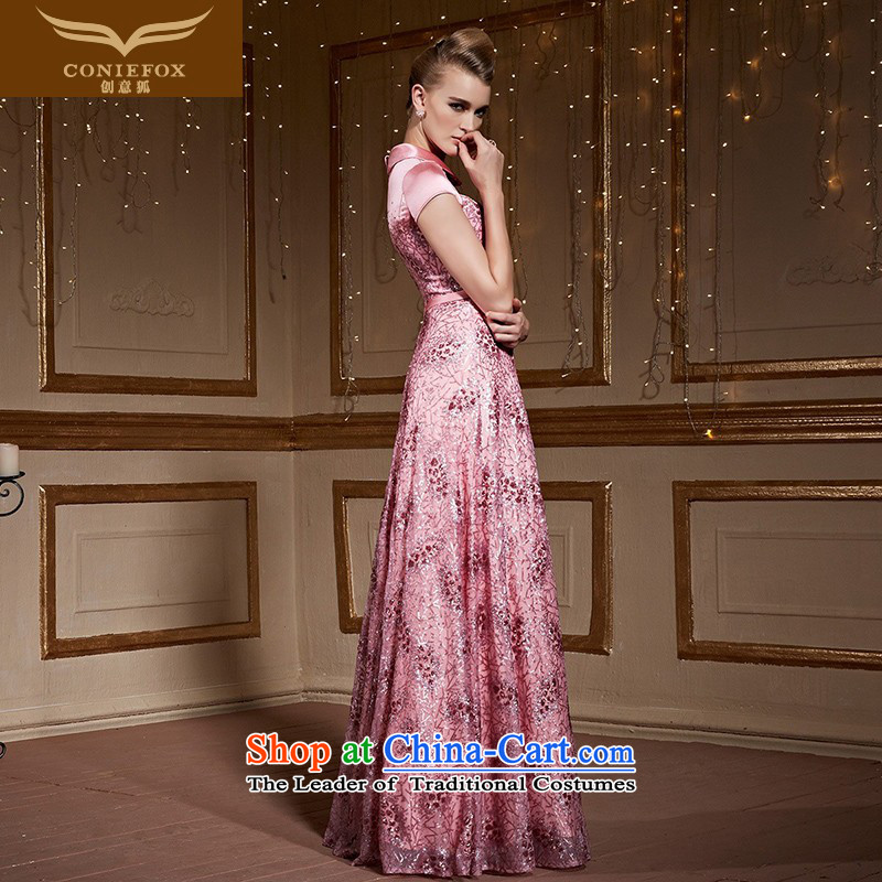 The kitsune 2015 autumn and winter creative new pink bride wedding dress bows services under the auspices of long dresses elegant woman bridesmaid dress long skirt 31021 pink L pre-sale, creative Fox (coniefox) , , , shopping on the Internet