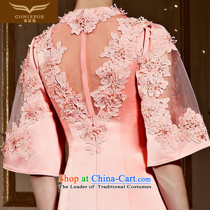 Creative Fox pink marriages bows services bridesmaid service packages and cultivating the crowsfoot evening dresses long skirt horn cuff chaired the girl will dress 31029 pink M creative Fox (coniefox) , , , shopping on the Internet