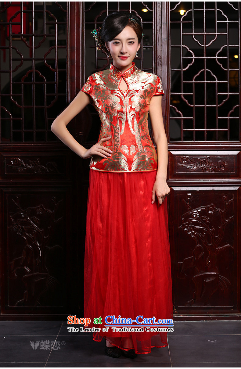 Butterfly Lovers 2015 Autumn new, red Chinese bows two kit retro long cheongsam dress red - pre-sale 7 days L pictures, prices, brand platters! The elections are supplied in the national character of distribution, so action, buy now enjoy more preferential! As soon as possible.