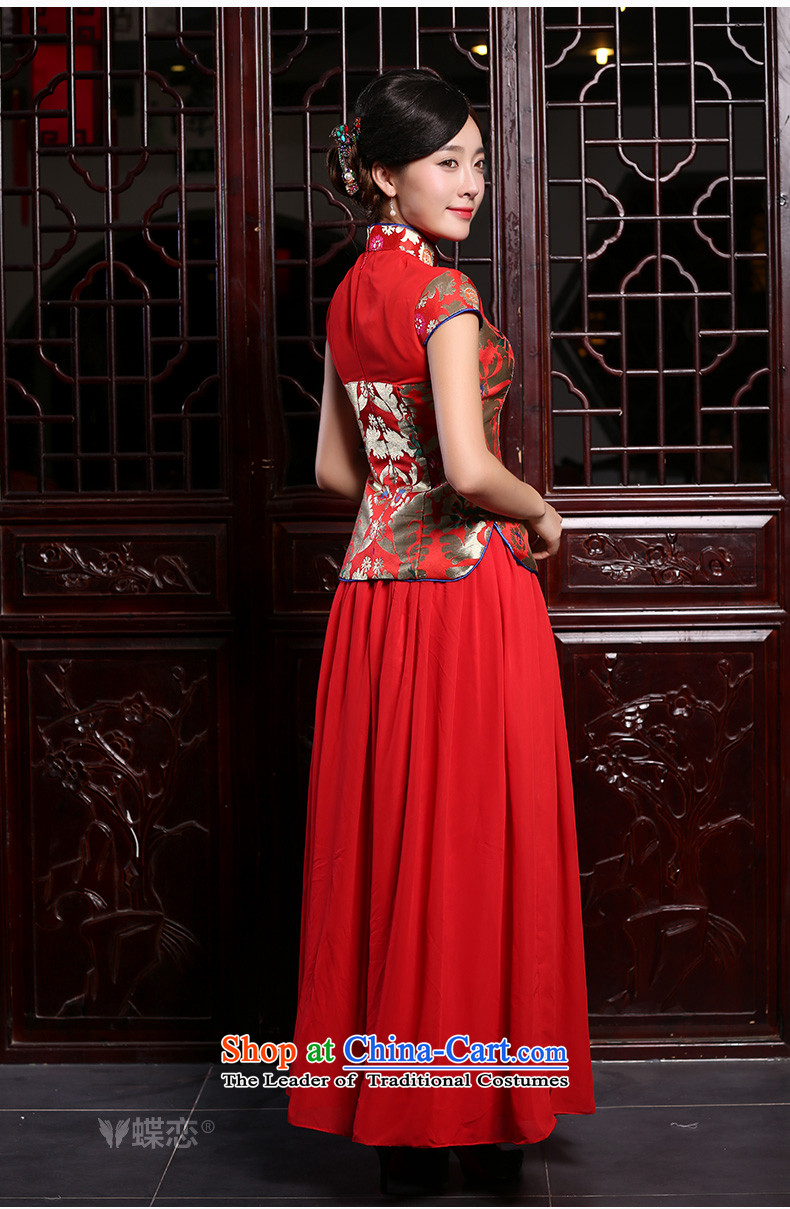 The Butterfly Lovers autumn 2015 new marriage qipao chinese red color long short-sleeved rocketed to Sau San dresses XS picture, prices, brand platters! The elections are supplied in the national character of distribution, so action, buy now enjoy more preferential! As soon as possible.