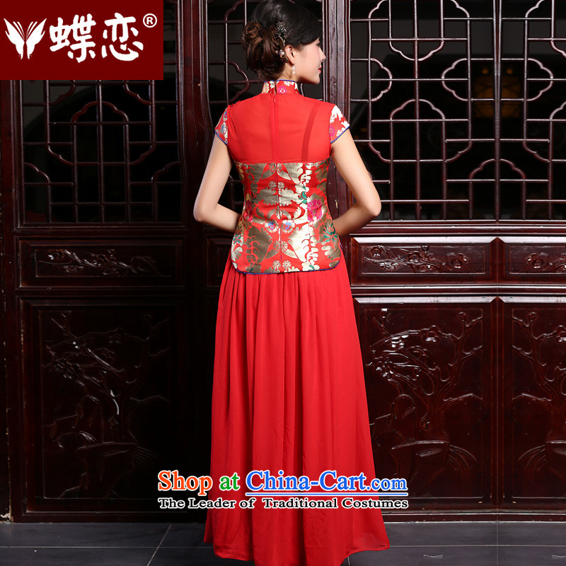 The Butterfly Lovers autumn 2015 new marriage qipao chinese red color long short-sleeved Sau San Red XS, dresses Butterfly Lovers , , , shopping on the Internet
