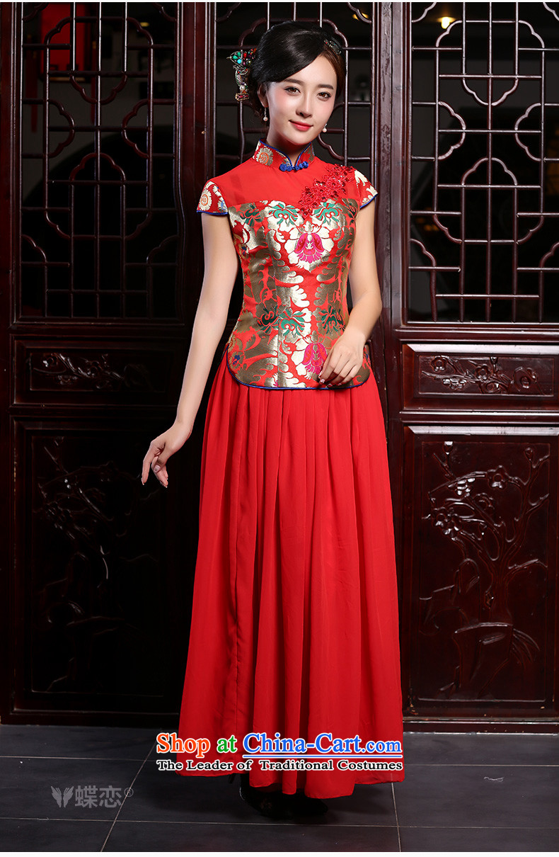 The Butterfly Lovers autumn 2015 new marriage qipao chinese red color long short-sleeved rocketed to Sau San dresses M picture, prices, brand platters! The elections are supplied in the national character of distribution, so action, buy now enjoy more preferential! As soon as possible.
