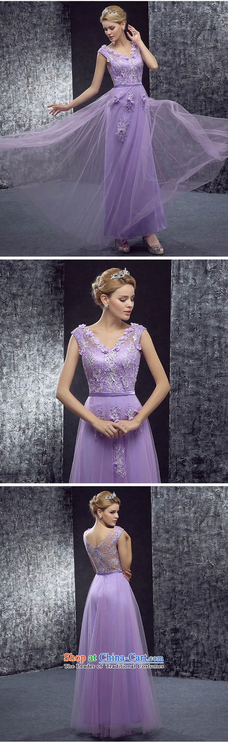 7 Color 7 tone Korean New 2015 V-Neck shoulders flowers evening dresses marriage long service bows dresses dress L052 light purple tailored picture, prices, brand platters! The elections are supplied in the national character of distribution, so action, buy now enjoy more preferential! As soon as possible.