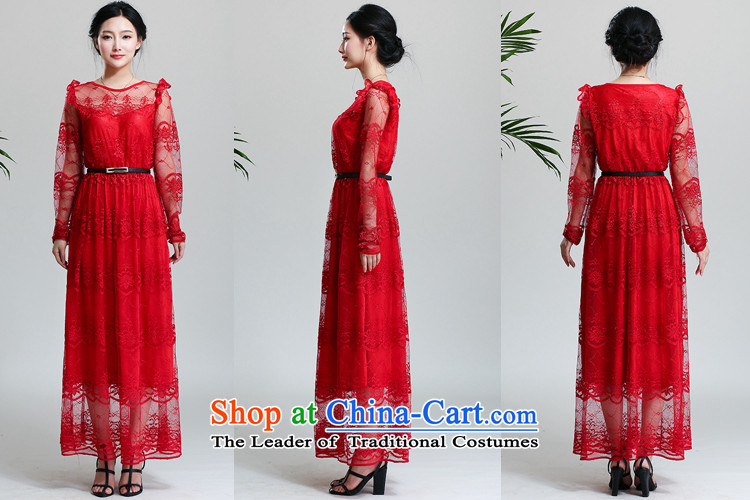 In accordance with the intention is thicker  9506@2015 fairies skirt around wine red lace sexy dragging long skirt dinner dress wine red S picture, prices, brand platters! The elections are supplied in the national character of distribution, so action, buy now enjoy more preferential! As soon as possible.