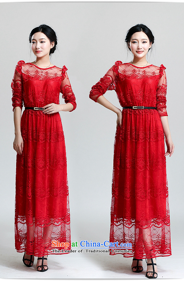 In accordance with the intention is thicker  9506@2015 fairies skirt around wine red lace sexy dragging long skirt dinner dress wine red S picture, prices, brand platters! The elections are supplied in the national character of distribution, so action, buy now enjoy more preferential! As soon as possible.