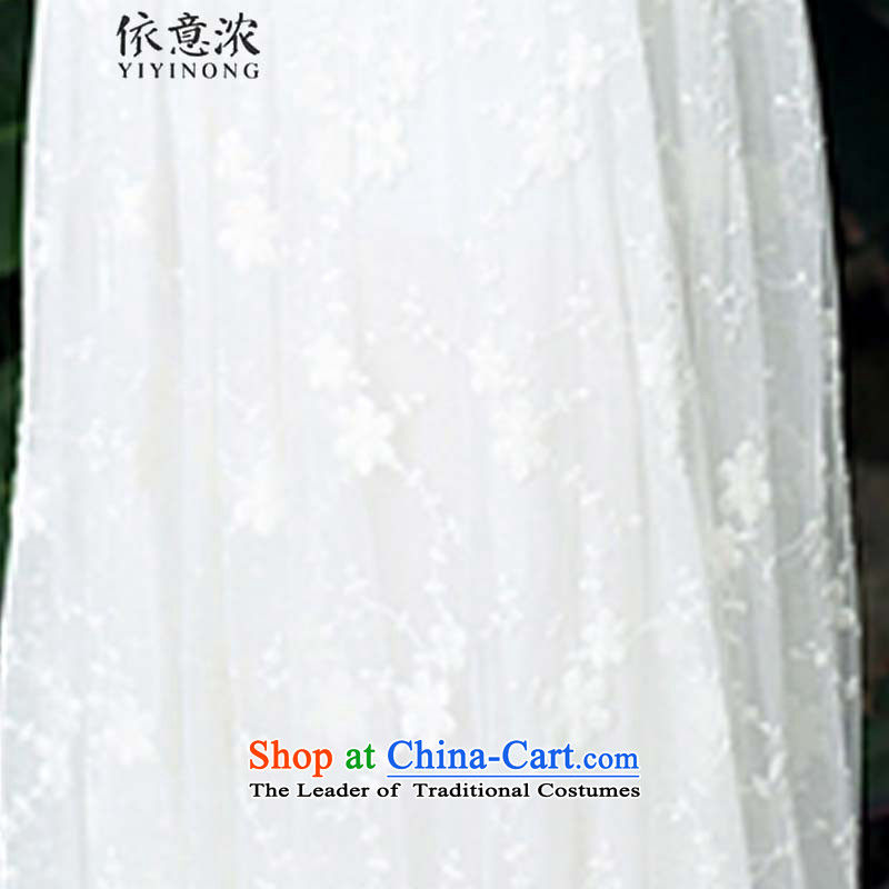 In accordance with the intention is thicker  9566# full lace large beyond-the-long skirt court dress lace white dresses according to their enrichment (M YIYINONG shopping on the Internet has been pressed.)