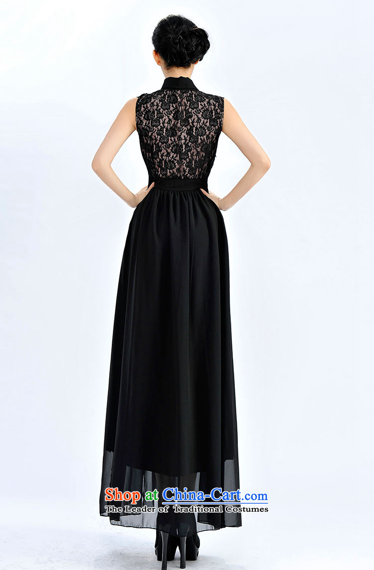 In accordance with the intention is thicker  8201# lapel lace show) side of the forklift truck large dresses dragging long skirt blue S picture, prices, brand platters! The elections are supplied in the national character of distribution, so action, buy now enjoy more preferential! As soon as possible.