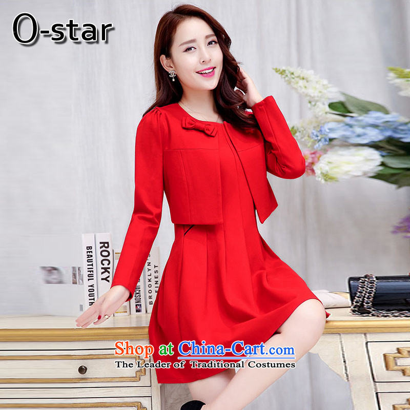 In the autumn of 2015, New o-star) bridesmaid marriage bows evening dresses female red long wedding dress two kits dresses red and black Xl,o-star,,, shopping on the Internet