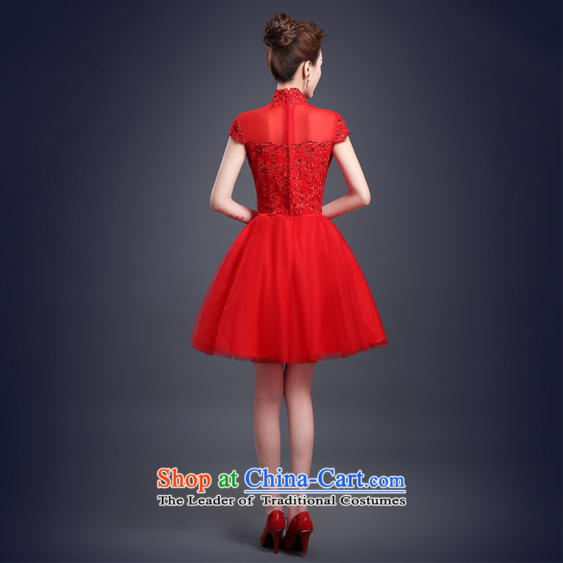 (double-Xi urged bows as soon as possible to serve 2015 autumn and winter new red short) Bride bows to collar lace sleeveless small red dress Sau San XL, Nicole Kidman (nicole richie) , , , shopping on the Internet