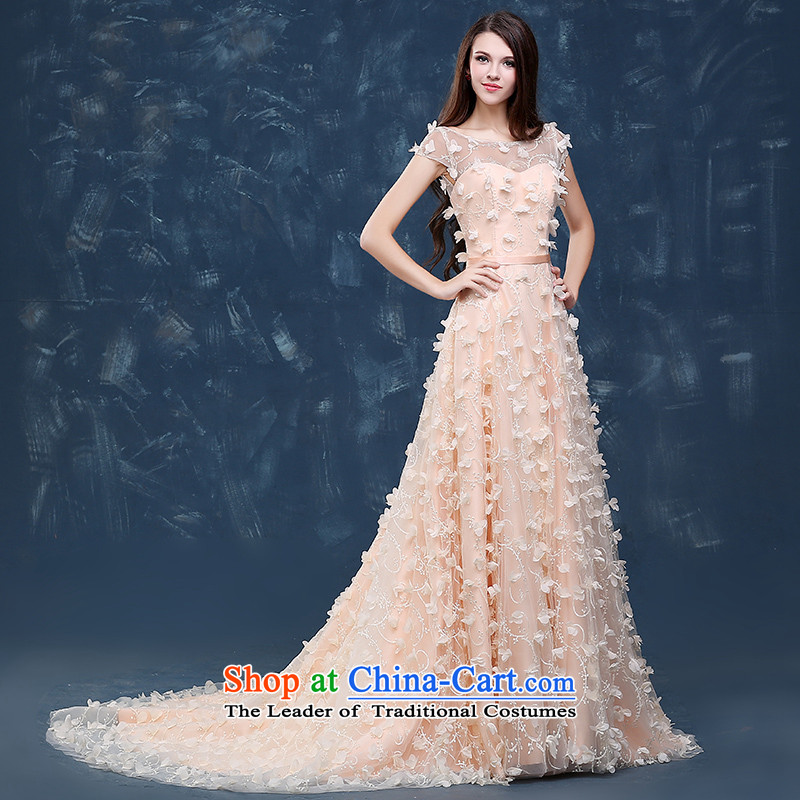7 7 color tone 2015 new tail summer long moderator dress banquet marriages bows to the autumn and winter evening dresses L053 bare pink XL, 7 color 7 Tone , , , shopping on the Internet