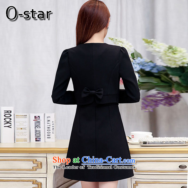 The autumn 2015 new o-star two kits skirt Fashion back door onto the small red Chinese marriage dress Sau San black black m,o-star,,, bows Services Online Shopping