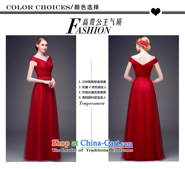 7 7 color tone 2015 new autumn and winter moderator Red Dress Female dress long marriage bows services L055 banquet wine red XL Photo, prices, brand platters! The elections are supplied in the national character of distribution, so action, buy now enjoy more preferential! As soon as possible.