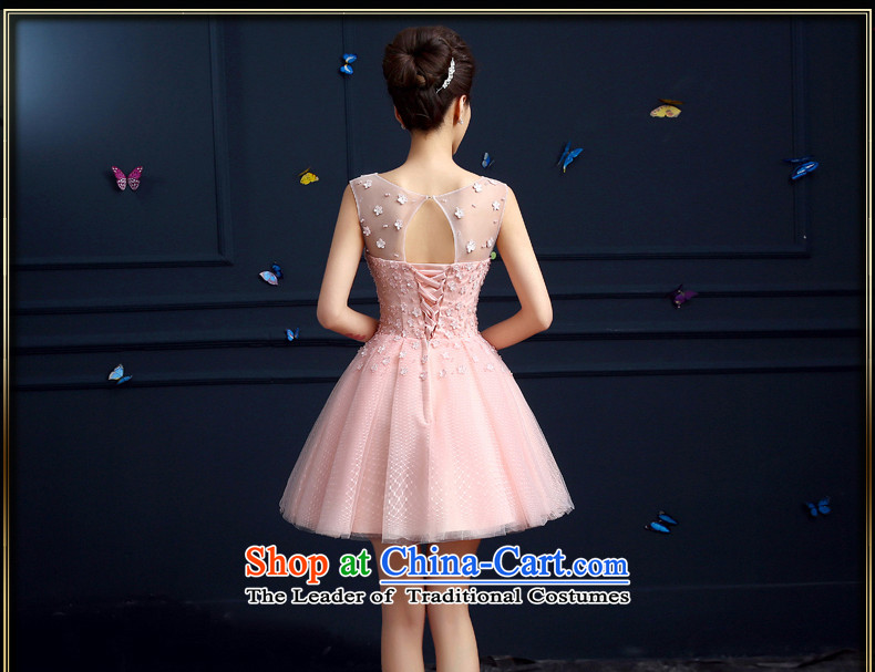 Syria banquet dress time new Fall 2015 replacing marriages bridesmaid services bridesmaid mission dress short skirt) Autumn sister reception banquet dress skirt pink XXL picture, prices, brand platters! The elections are supplied in the national character of distribution, so action, buy now enjoy more preferential! As soon as possible.