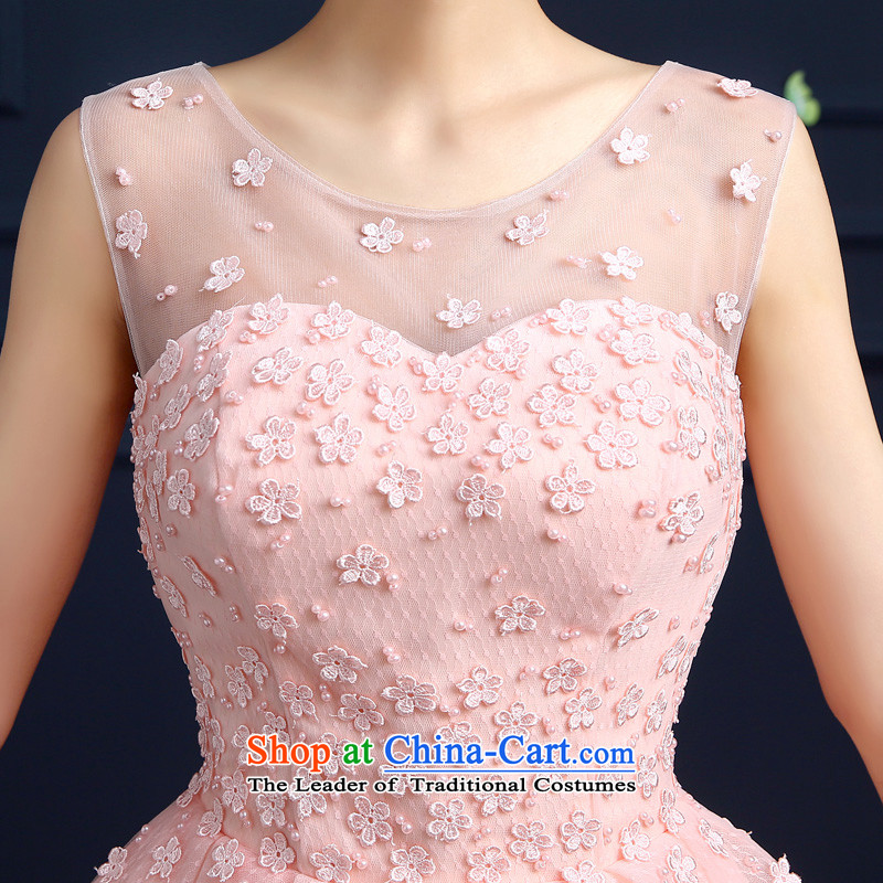 Syria banquet dress time new Fall 2015 replacing marriages bridesmaid services bridesmaid mission dress short skirt) Autumn sister reception banquet dress skirt pink XXL, time Syrian shopping on the Internet has been pressed.