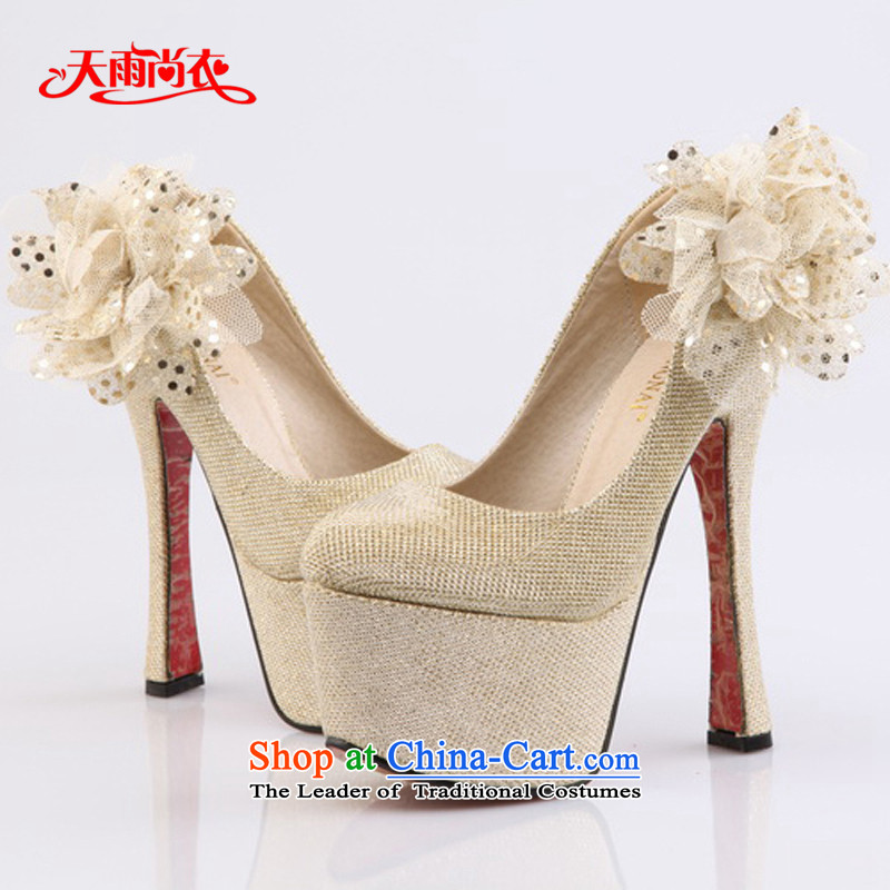 Rain-sang yi bride wedding dress wedding single stage performances ultra-high shoes heel shoes XZ061 Golden 37 pictures, prices, brand platters! The elections are supplied in the national character of distribution, so action, buy now enjoy more preferential! As soon as possible.