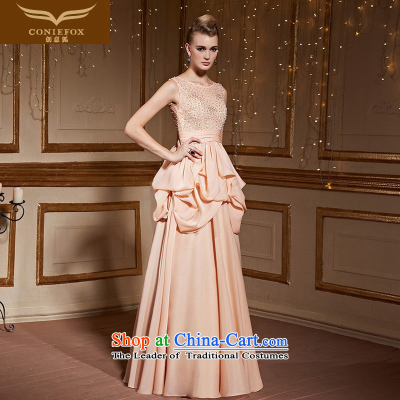 The kitsune 2015 autumn and winter creative new video thin shoulders banquet hosted evening dresses dress female will wedding dress evening drink service 82252 orange S pre-sale, creative Fox (coniefox) , , , shopping on the Internet