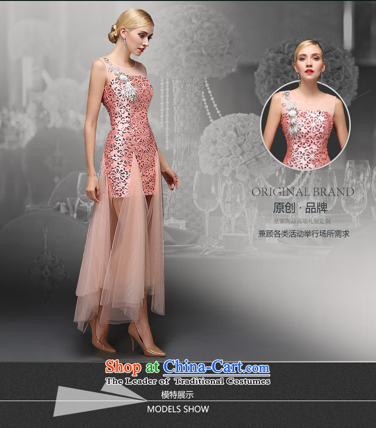 Hillo Lisa (XILUOSHA banquet evening dress) Chairpersons will dress female Paper Cutting in the stylish service bows marriage embroidery 2015 new autumn pink XXL picture, prices, brand platters! The elections are supplied in the national character of distribution, so action, buy now enjoy more preferential! As soon as possible.
