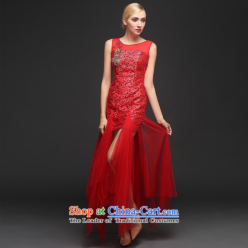 Hillo XILUOSHA Lisa (short) Bride dresses) bows services red wedding marriage dress shoulders 2015 new fall banquet evening dress red XL, Hillo Lisa (XILUOSHA) , , , shopping on the Internet