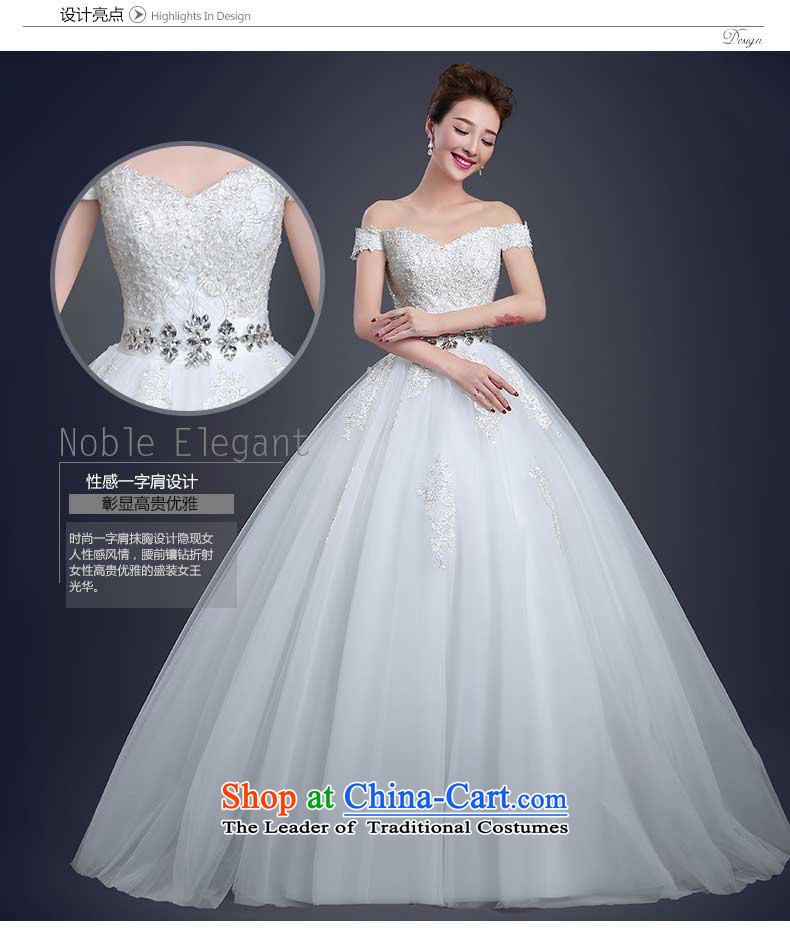 Wedding dress of autumn and winter 2015 new word shoulder and chest bride wedding on drill strap bon bon skirt small trailing wedding Sau San 1m tail XXL picture, prices, brand platters! The elections are supplied in the national character of distribution, so action, buy now enjoy more preferential! As soon as possible.