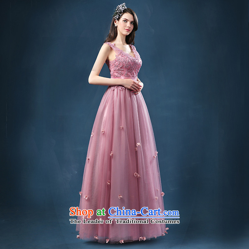 The new 2015 Service bows of autumn and winter shoulders V-Neck Bridal Services flowers skirt is followed, with evening dresses RED M standard code for Sau San 3-5 Day Shipping Kidman) (nicole richie) , , , shopping on the Internet