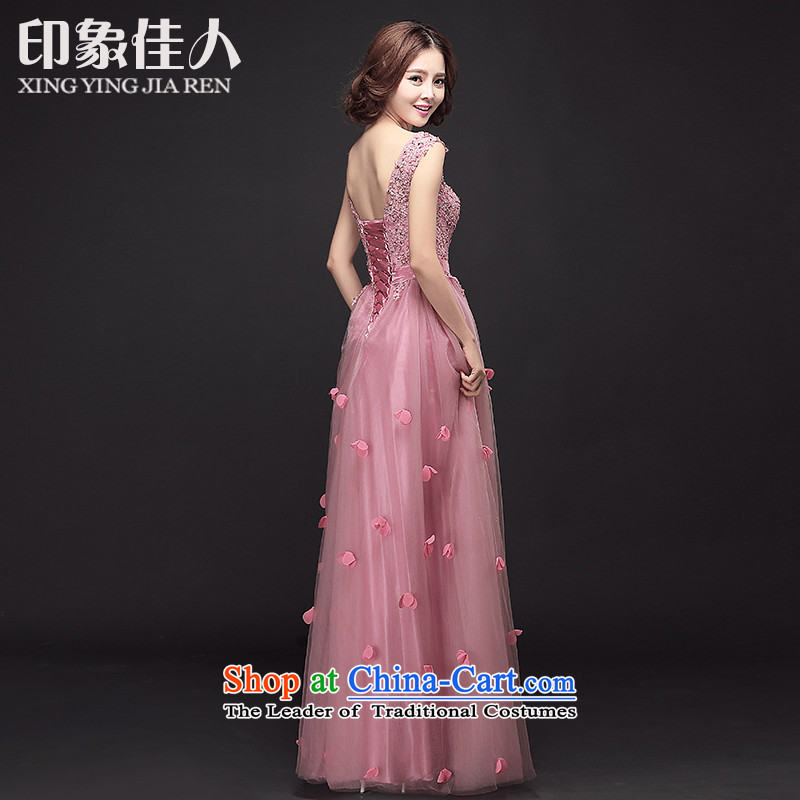 Starring bride dress toasting champagne impression service long shoulders v banquet evening dresses moderator dress dresses strap bridesmaid dress female pink red toner M impression, starring the usual zongzi shopping on the Internet has been pressed.