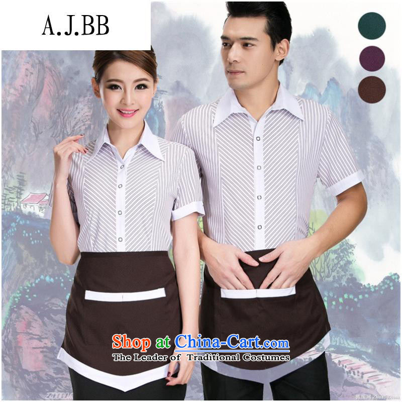 The Secretary for Health related shops * restaurant workers working dress short-sleeved clothing Hotel Hotel Workwear female food & beverage clothing summer purple men XL,A.J.BB,,, shopping on the Internet