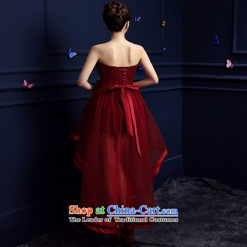 However, the new 2015 services fall short of the brides dress banquet evening dresses and chest after long female summer short stylish deep red XXXL do not return not switch to love, Su-lan , , , shopping on the Internet