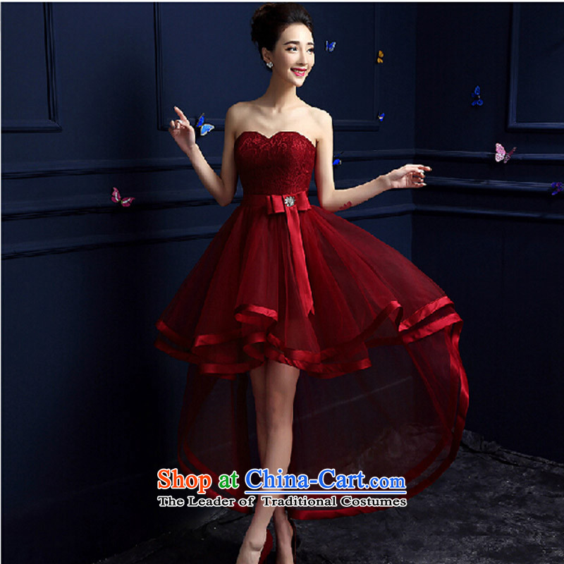 However, the new 2015 services fall short of the brides dress banquet evening dresses and chest after long female summer short stylish deep red XXXL do not return not switch to love, Su-lan , , , shopping on the Internet