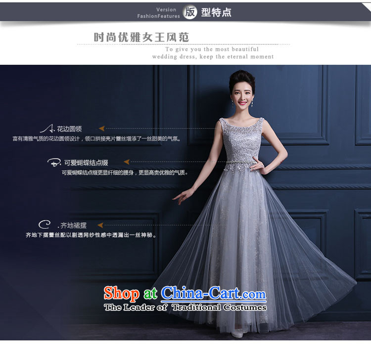The Korean version of the new 2015 banquet will moderator dress skirt long Sau San evening dresses dresses spring and summer female gray XXXL do not return do not change the picture, prices, brand platters! The elections are supplied in the national character of distribution, so action, buy now enjoy more preferential! As soon as possible.