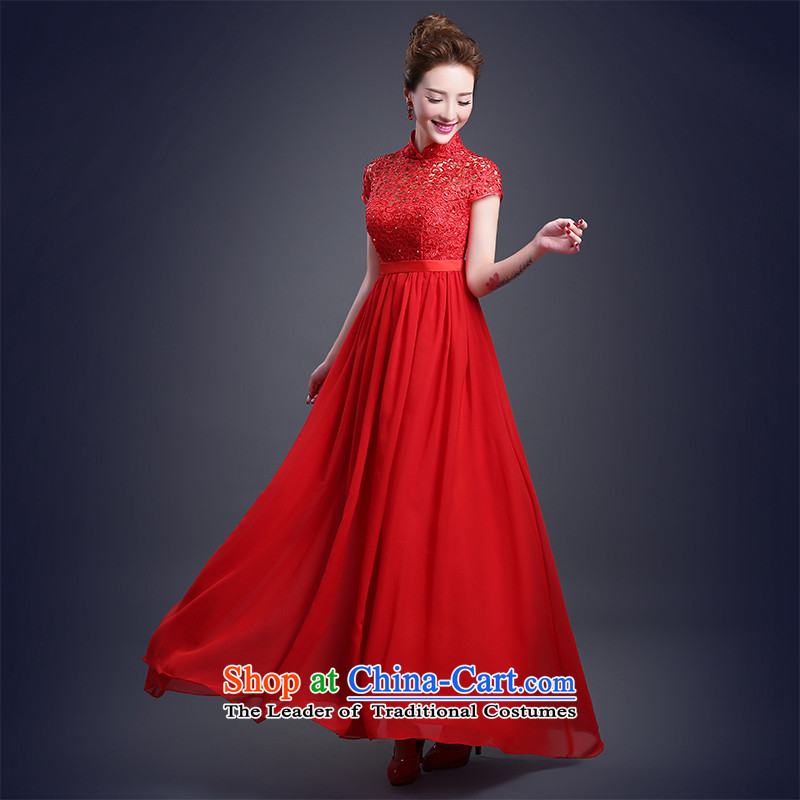 Wedding dress of autumn and winter 2015 new bride Red Dress Top Loin of pregnant women serving large qipao bows quarter red XL, Nicole Kidman (nicole richie) , , , shopping on the Internet