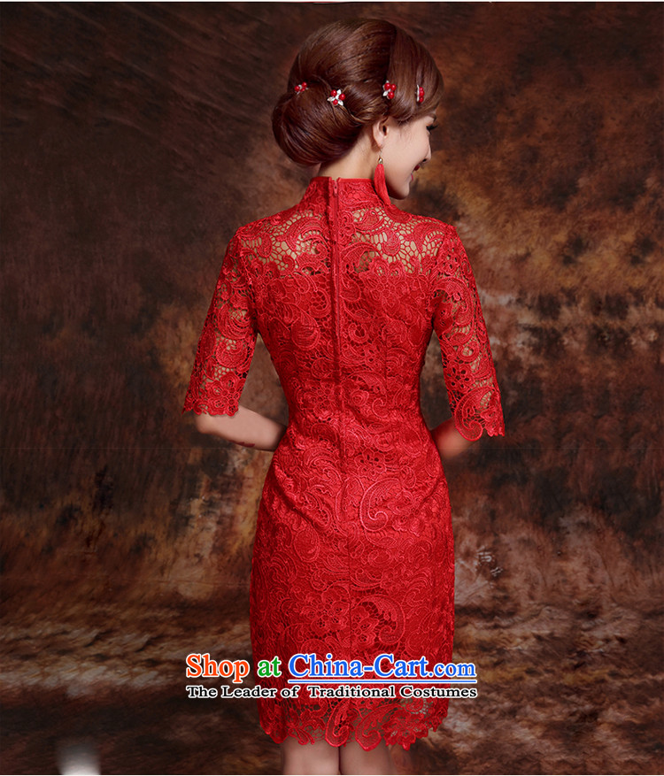 The bride wedding dress bows Services Mr Ronald New 2015 Skirt Red Stylish retro qipao lace Sau San evening dress red long M picture, prices, brand platters! The elections are supplied in the national character of distribution, so action, buy now enjoy more preferential! As soon as possible.
