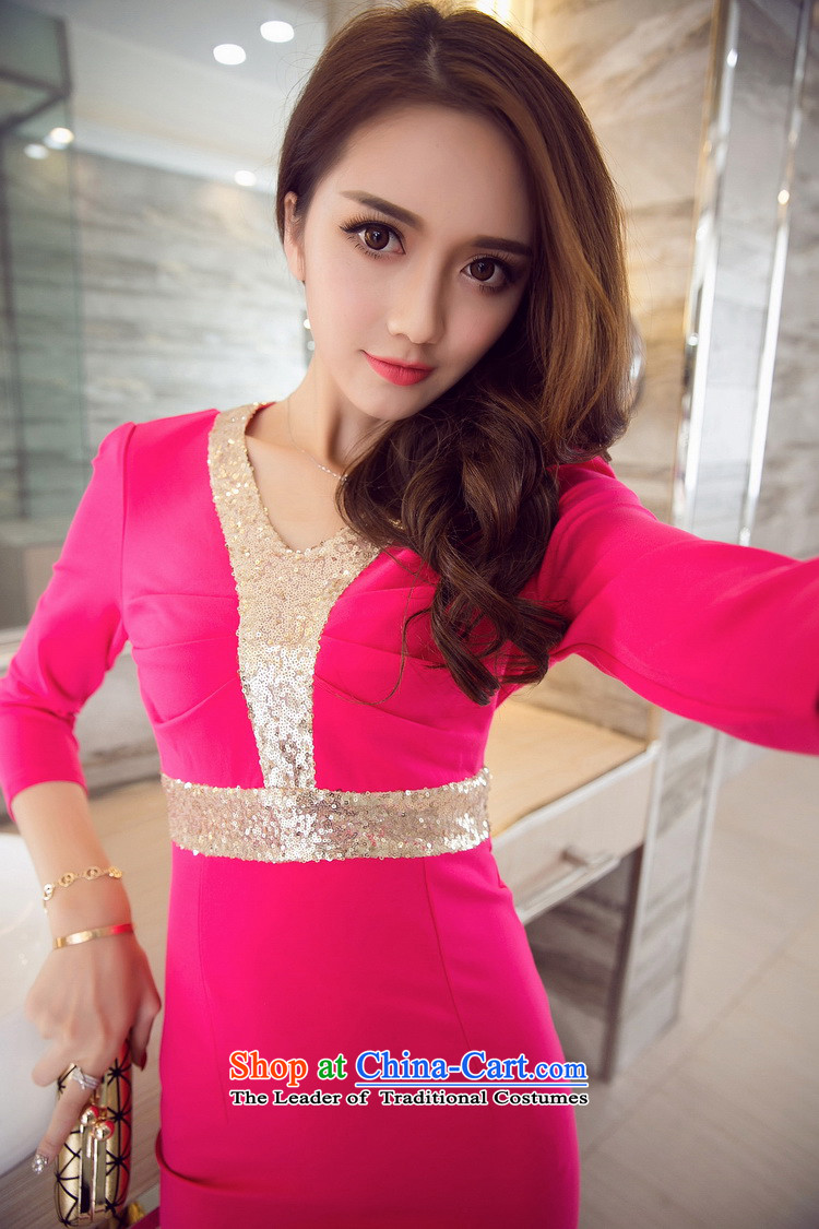 Mr. Song Ah 2015 Autumn load sense of fashion V-Neck back on chip package and Sau San dresses dress long skirt female black M picture, prices, brand platters! The elections are supplied in the national character of distribution, so action, buy now enjoy more preferential! As soon as possible.