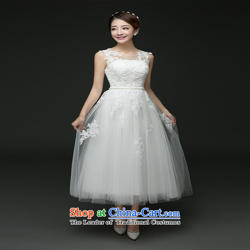 2015 new bridesmaid to serve in the autumn of marriages wedding dresses bows services banquet dinner dress white L, Love Su-lan , , , shopping on the Internet