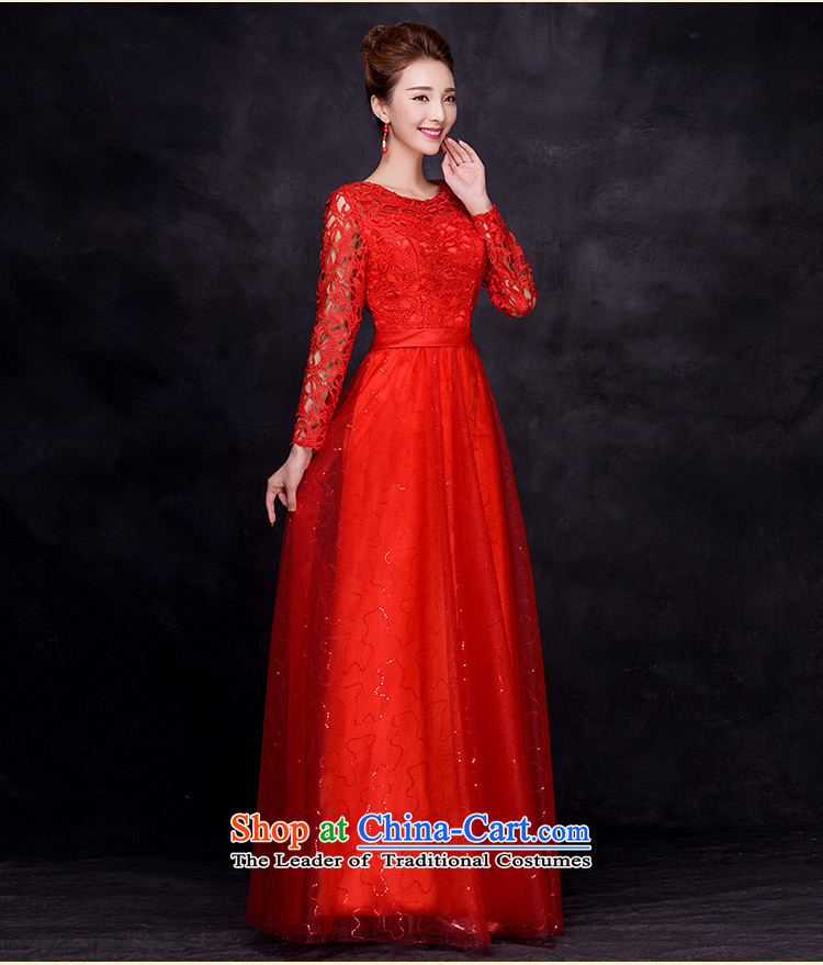 The new 2015 autumn and winter seven long-sleeved bridal dresses marriage bows services wedding dresses long skirt evening dress female red XL Photo, prices, brand platters! The elections are supplied in the national character of distribution, so action, buy now enjoy more preferential! As soon as possible.