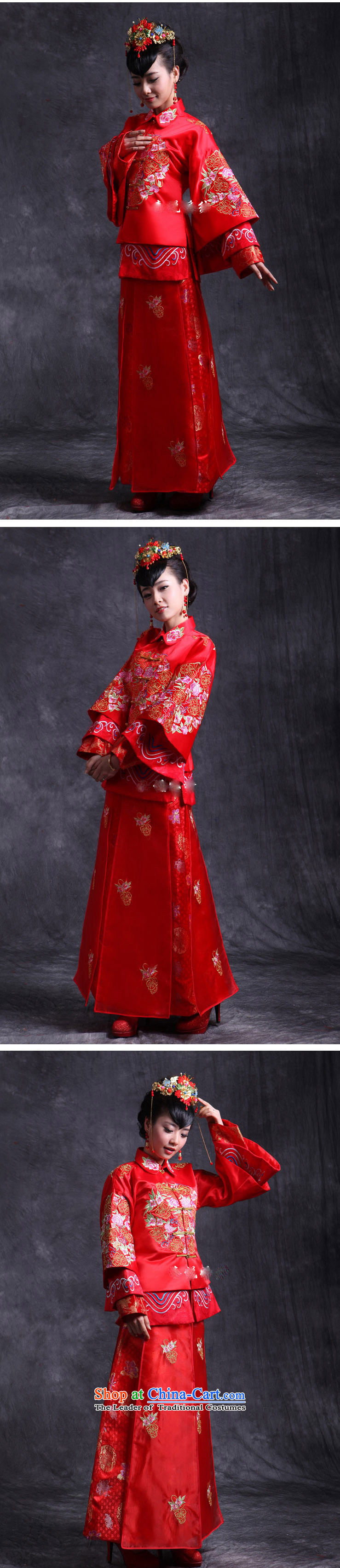 Elizabeth key service bridal dresses Sau Wo Chinese wedding dress red bows wedding dress retro qipao 2015 new kimono Embroidery Apron to Su-Head Ornaments earrings S chest tightness pictures, 94 skirts price, brand platters! The elections are supplied in the national character of distribution, so action, buy now enjoy more preferential! As soon as possible.