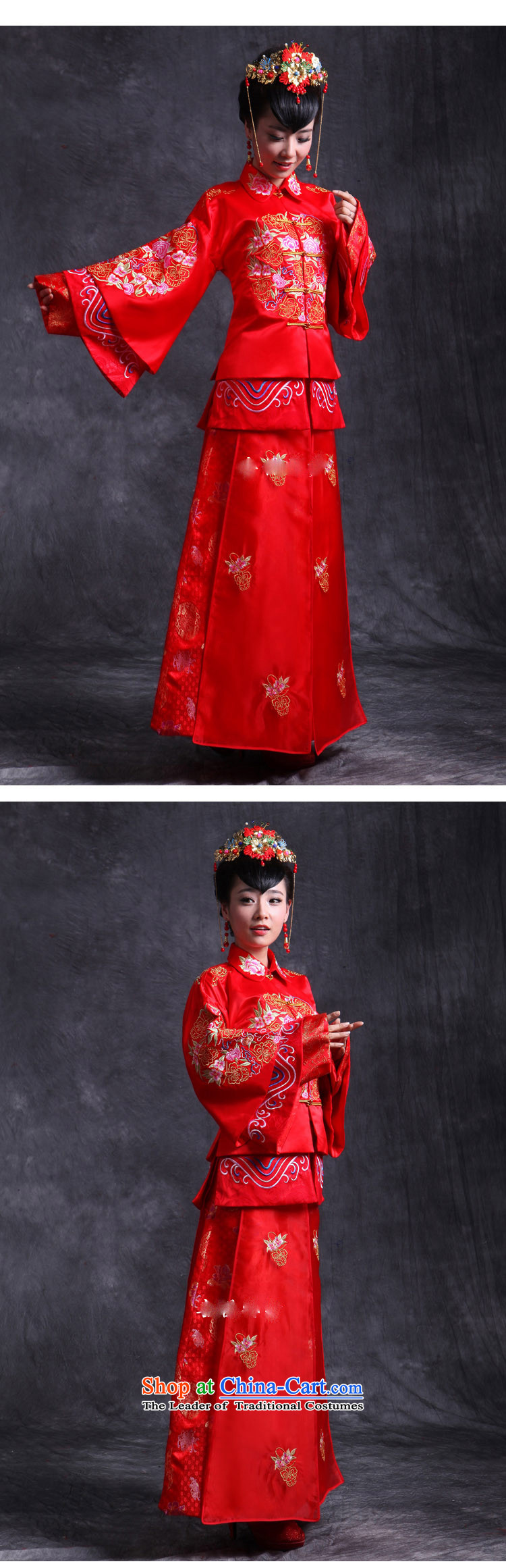 Elizabeth key service bridal dresses Sau Wo Chinese wedding dress red bows wedding dress retro qipao 2015 new kimono Embroidery Apron to Su-Head Ornaments earrings S chest tightness pictures, 94 skirts price, brand platters! The elections are supplied in the national character of distribution, so action, buy now enjoy more preferential! As soon as possible.