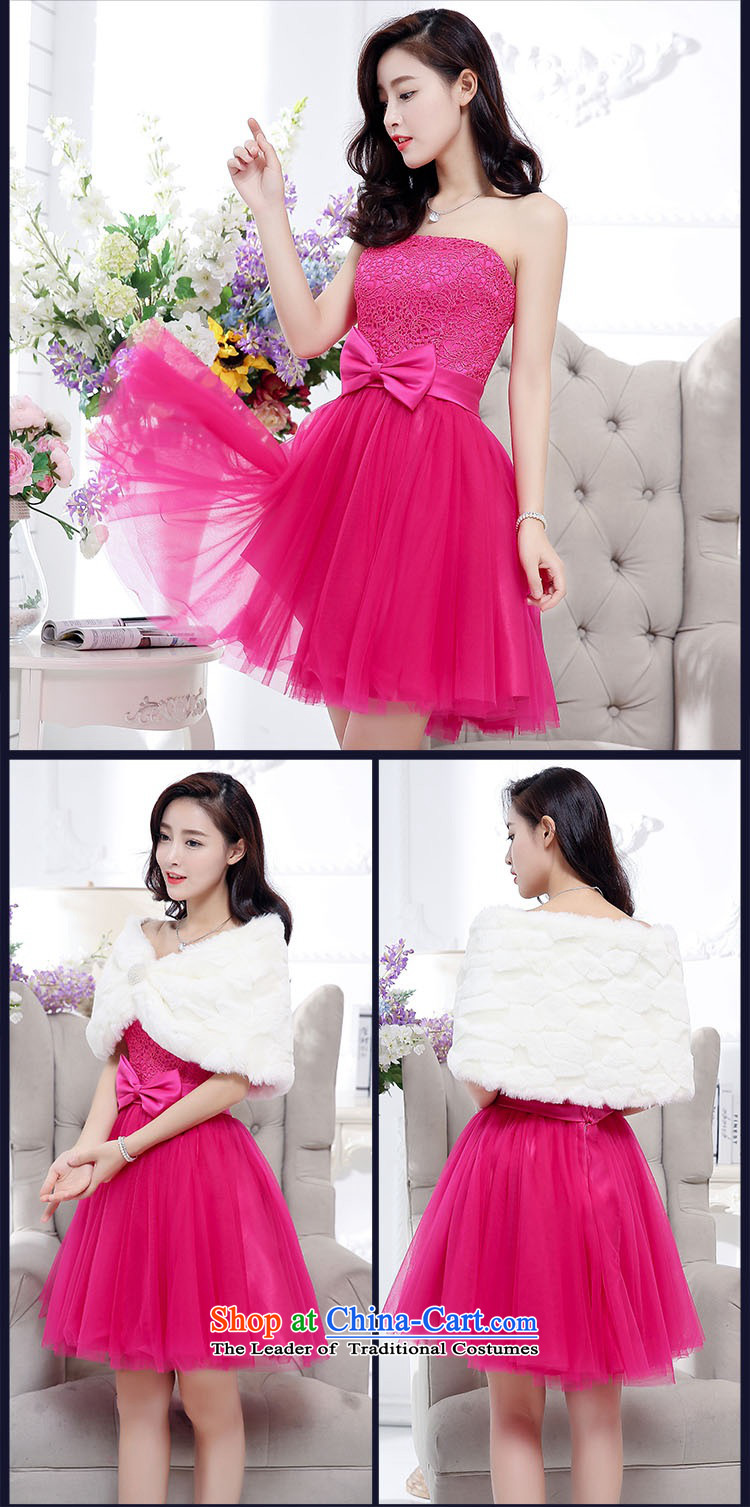 2015 Autumn and Winter, stylish and simple with chest lace dresses bridal services in the medium to long term, temperament Sau San bon bon skirt gauze princess skirt bow tie foutune bridesmaid service wedding + shawl (color please note) M picture, prices, brand platters! The elections are supplied in the national character of distribution, so action, buy now enjoy more preferential! As soon as possible.