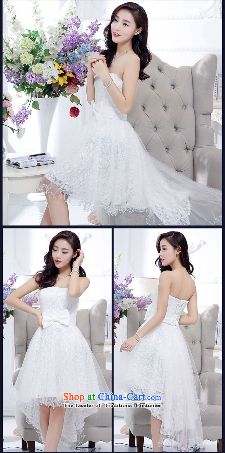 2015 Autumn and Winter, stylish Sau San Foutune Bow Ties With chest lace dresses Bridal Services evening dresses temperament gentlewoman long skirt as Princess skirt sweet bridesmaid Services White XL Photo, prices, brand platters! The elections are supplied in the national character of distribution, so action, buy now enjoy more preferential! As soon as possible.