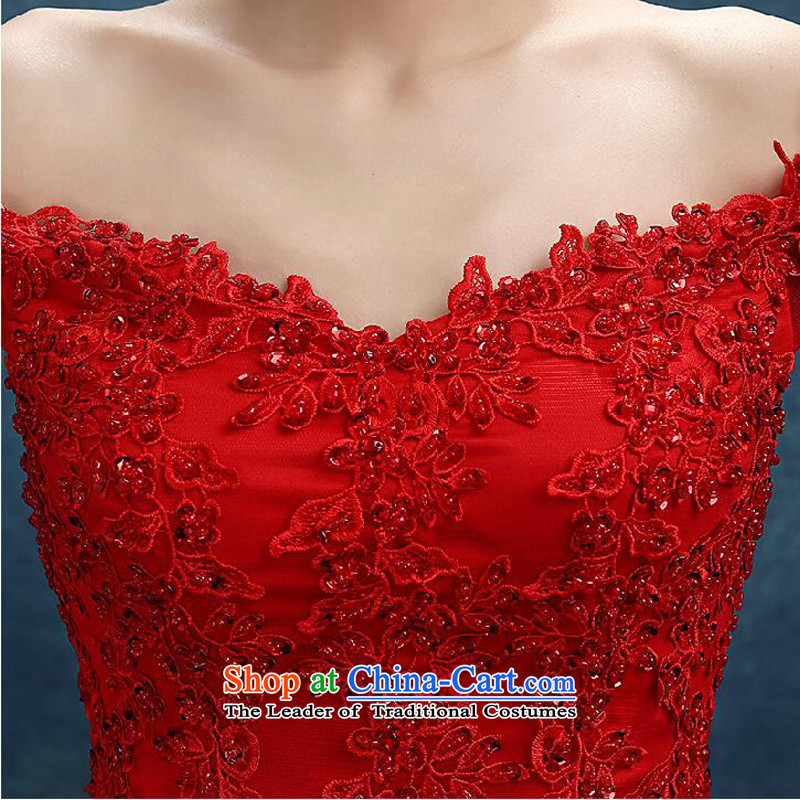 The following new paragraph on 2015 red word fashion shoulder lace marriage small dress bridesmaid evening dress bows service) on the following red XXL, shopping on the Internet has been pressed.