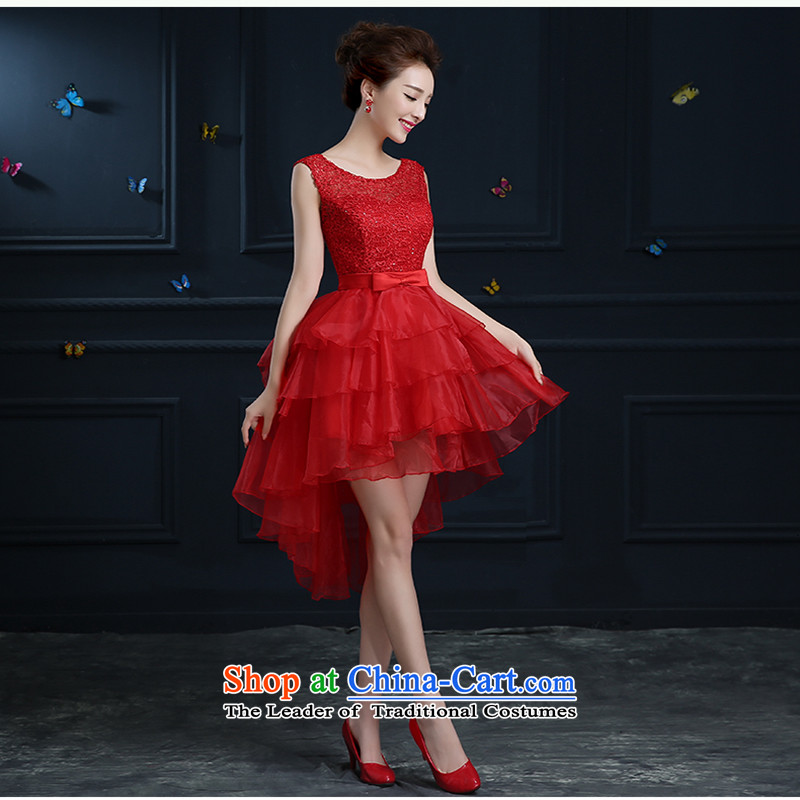 The bride wedding dress bows services 2015 new red lace evening dress short of a field to shoulder red do not return not switch to love, Su-lan , , , shopping on the Internet