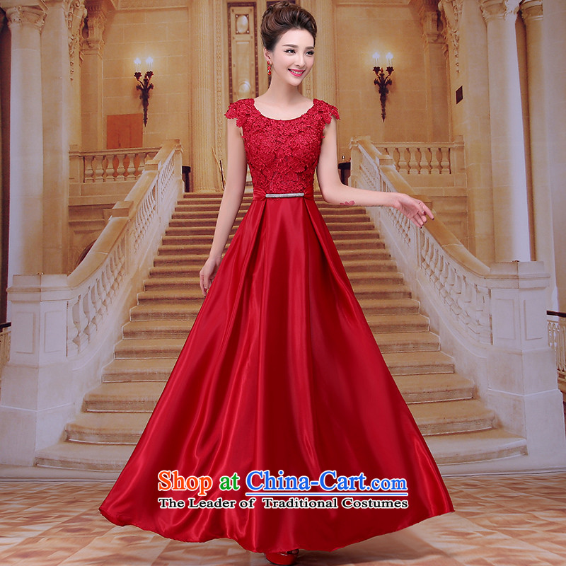 Tim hates makeup and 2015 New Red Dress marriages bows to the winter wedding dresses red dress dress bride LF009 presided over dinner deep red M Tim hates makeup and shopping on the Internet has been pressed.