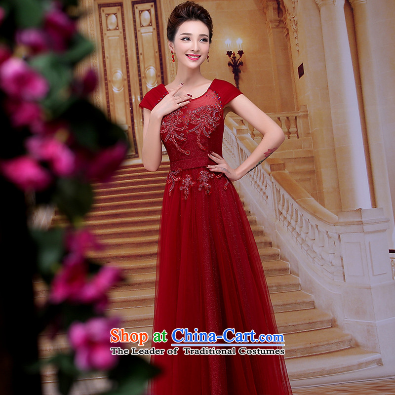 Tim hates makeup and 2015 New Red Dress long marriages bows services wedding dresses winter bride dress evening dress LF012 under the auspices of the annual session of the dark red tailored does not allow, Tim hates makeup and shopping on the Internet has been pressed.