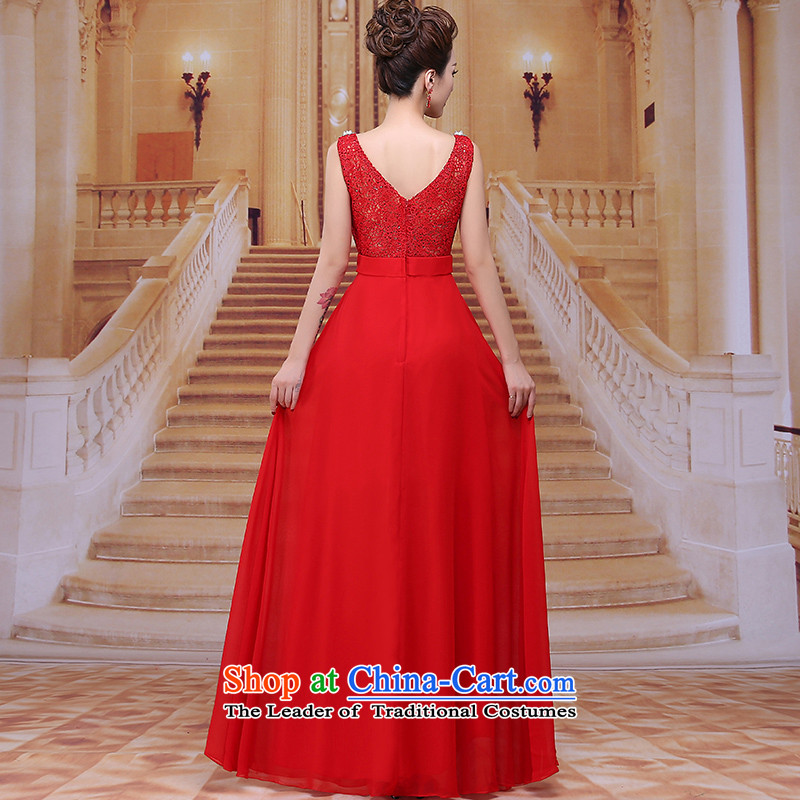 Tim hates makeup and 2015 New Red Dress winter marriages bows services wedding dresses red dress dress bride annual meeting presided over the red M Tim red LF013 makeup shopping on the Internet has been pressed.