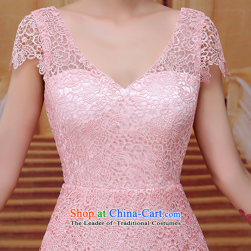Tim red makeup bridesmaids new evening dresses package shoulder short skirts marriages bows services wedding dresses Red Dress Winter Package and bride short skirts LF016 pink XL, Tim hates makeup and shopping on the Internet has been pressed.